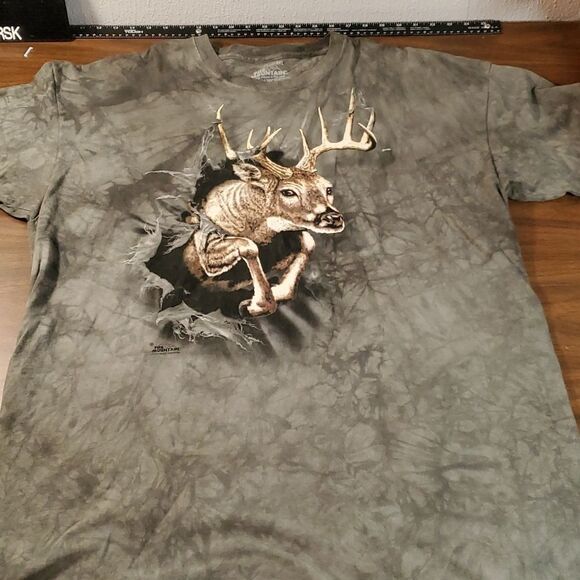 The Mountain‎ Tie Dyed Jumping Deer Buck T-Shirt David Penfound 2005 Size 3XL - Picture 1 of 5